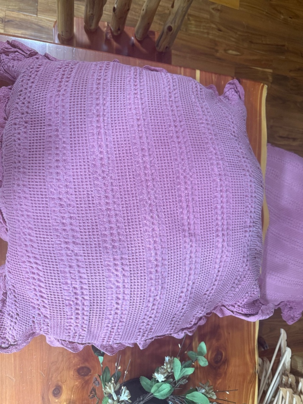 2 euro Eyelit throw pillows EUC